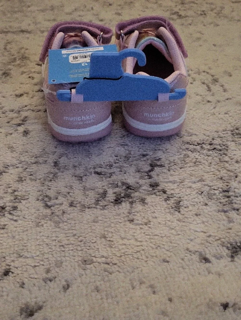 Stride Rite Girls' Iridescent Pink Rainbow Sneakers